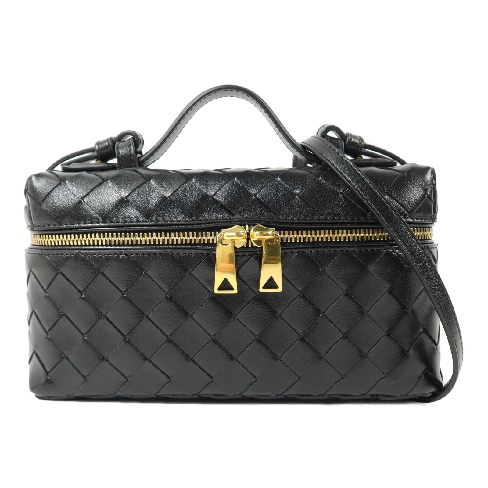 BOTTEGA VENETA BV GHW Bang Bang 2way Shoulder Bag Calfskin Leather Black