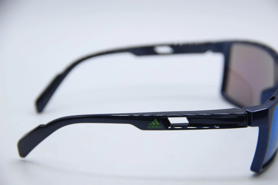 全新 Adidas SP 0010 91Q 蓝色镜面正品框架太阳镜 63-12 — 第 4/4 张图片