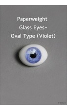 Dollmore BJD 10mm Paperweight Glass Eyes-Oval Type Violet