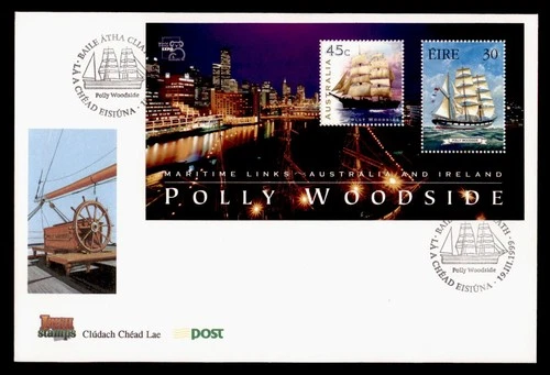 DR WHO 1999 IRELAND FDC JOINT ISSSUE AUSTRALIA SHIP POLLY WOODSIDE S/S M77270