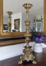 Messing Kerzenleuchter Barock 45 cm Kirchenleuchter Kerzenständer Kerzenhalter