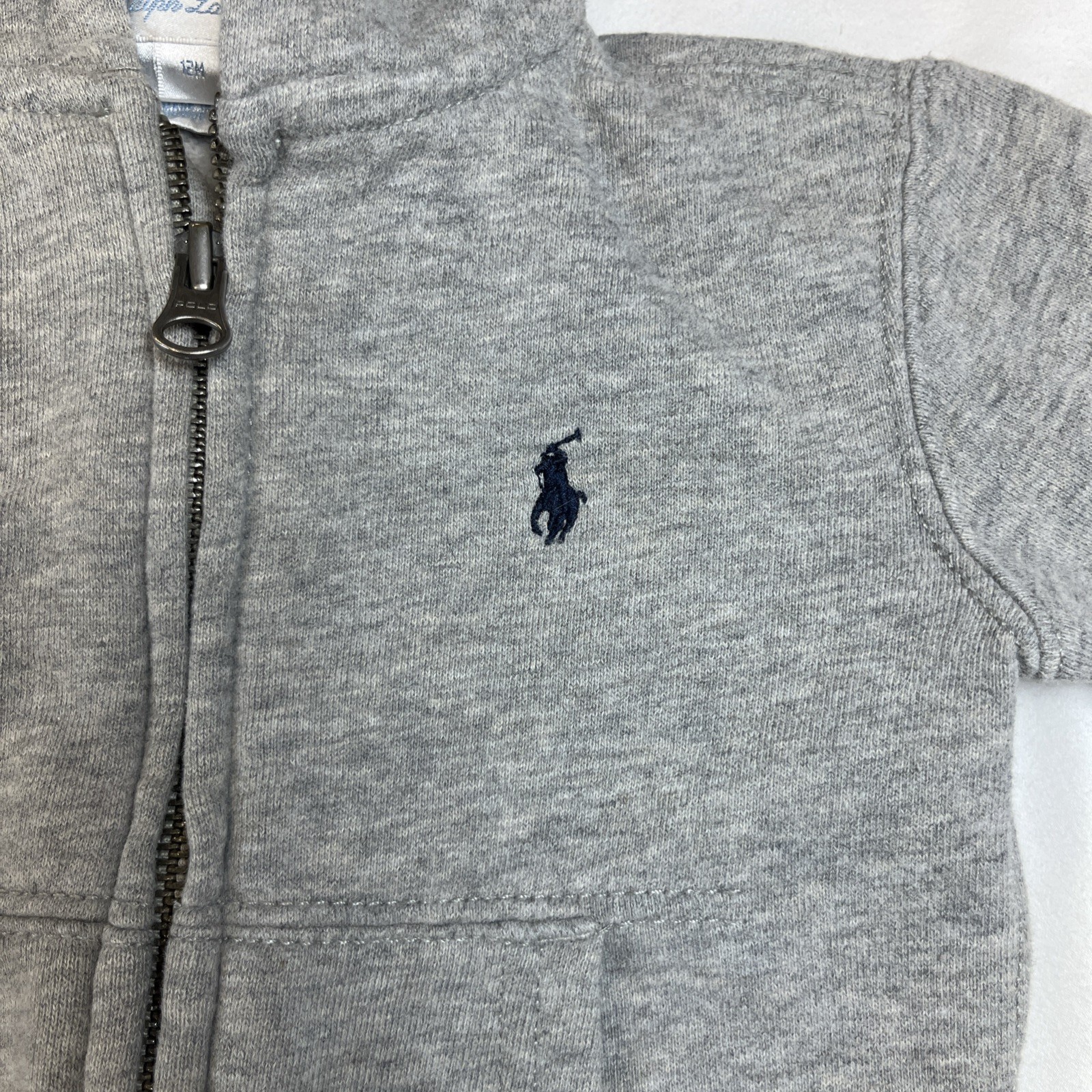 Ralph Lauren Fz Hood-tops-knit Seasonal Fleece Size Baby 12 Months Zip Jacket thumbnail 2