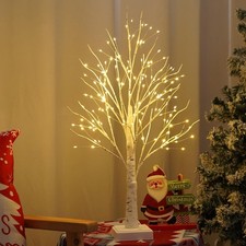 144 LED Birch Tree Light Timer DIY Artificial Lamp Warm White Tabletop Decor