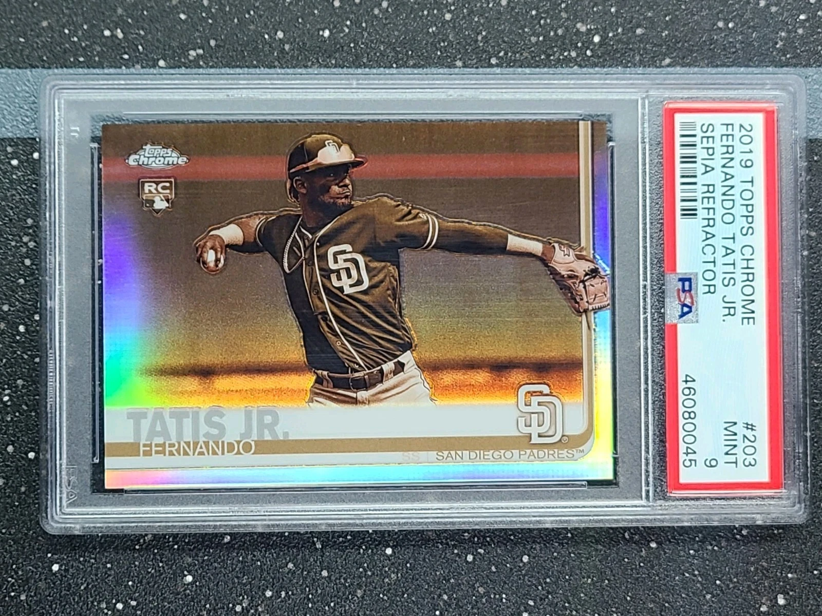 Deal for 2019 Topps Chrome SEPIA REFRACTOR🌈 Fernando Tatis Jr RC Rookie ⚾️PSA 9 • Padres