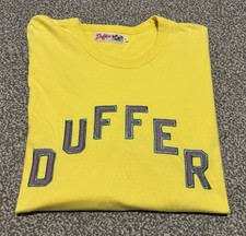 Duffer St George Original Retro T Shirt Size XL Extra Large Yellow Purple