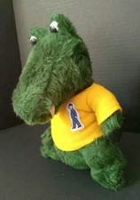 VTG Commonwealth Stuffed Plush Alligator Croc with Teeth Yellow Shirt