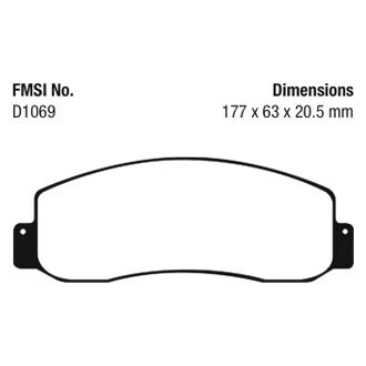 For Ford F-350 Super Duty 2005-2011 EBC ED91777 ED+ Extra Duty Front Brake Pads - Imagem 3 de 4