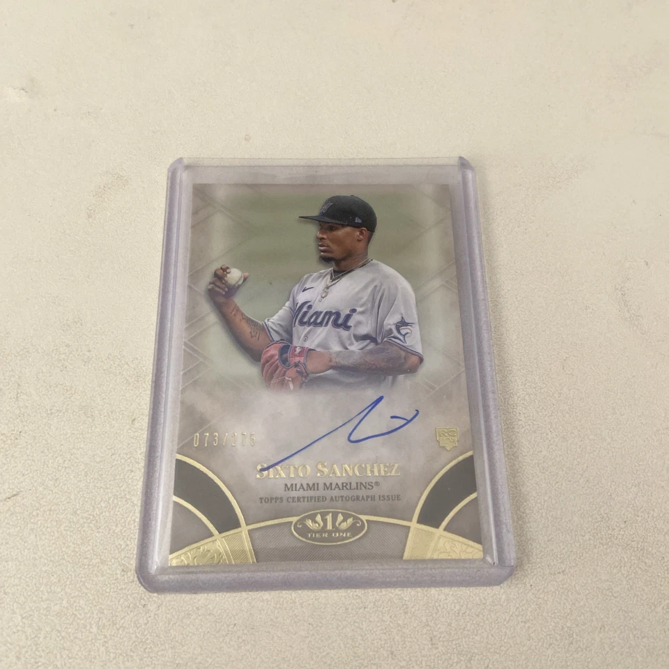 2021 Topps Tier One - Breakout Autographs Sixto Sanchez #BOA-SSA /275 (AU, RC) - Image 3 of 4