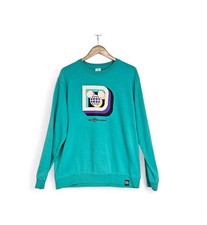 Walt Disney World Teal Retro Logo Pullover Sweatshirt Size XL