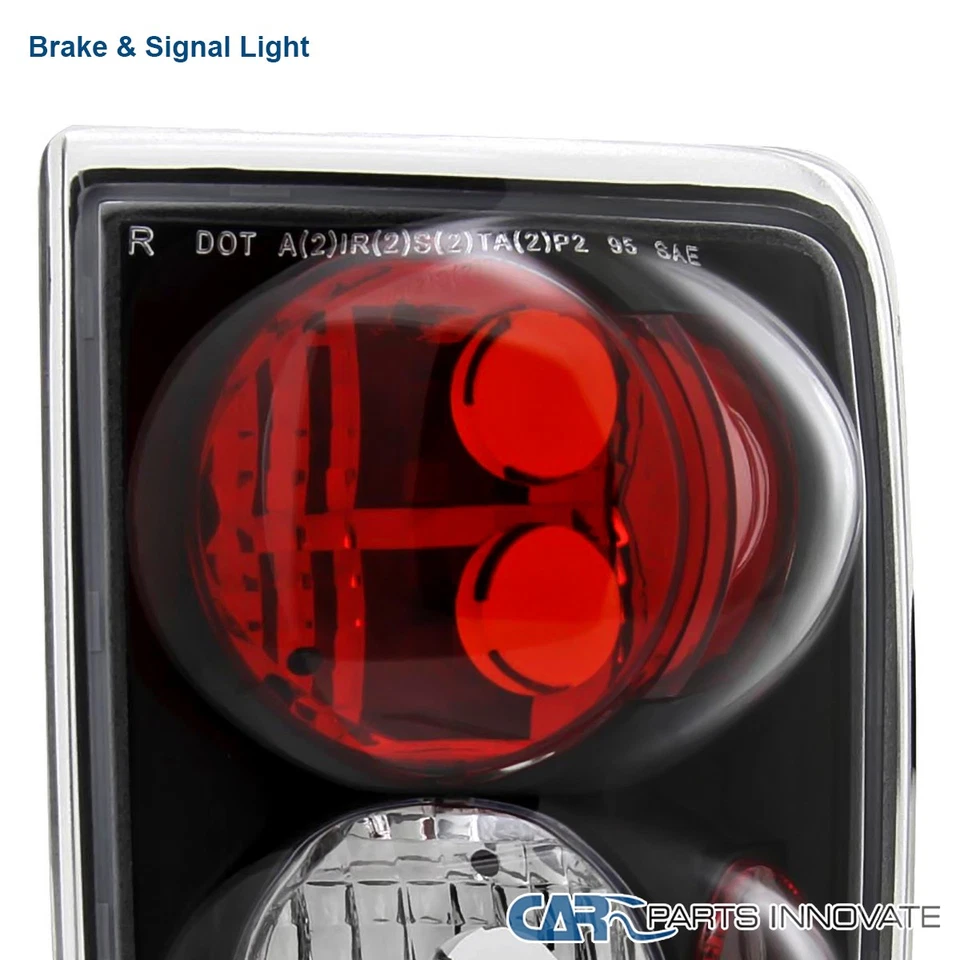 Black Fits 1995-2004 Chevy Blazer GMC Jimmy Tail Lights Brake Lamps Left+Right - Image 3 of 4