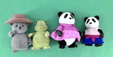 Li’l Woodzeez Animal Figures Panda Turtle Koala Removable Clothes & Hat LOT