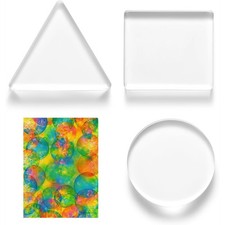 3 Pack Monoprinting Print Plates 3Inch Gel Printing Plates Reusable Circle9655
