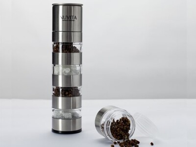 Nuvita 5 in 1 Manual Salt & Pepper Grinder  Stainless Steel Body