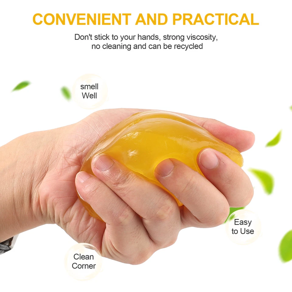 3pc Magic Gel Slime Cleaning Dust Cleaner Home Office Car Laptop Keyboard Phone - Image 3 of 4