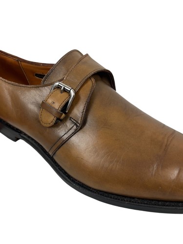 Allen Edmond Warwick Monk Strap Loafers Mens 13 Brown Walnut Leather Shoes USA - Picture 18 of 20