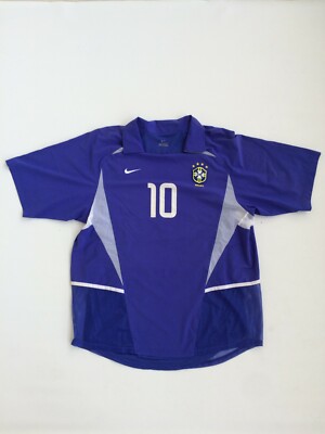 00's NIKE Brazil Team Game Shirt W杯 ロナウド Brazil 2024 Stadium Home Men's Nike Dri-FIT Soccer Replica