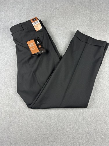 Haggar Pants Men 34x30 Charcoal Classic Dress Slack Trousers Straight Stripe NWT
