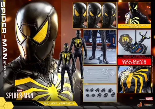 New Hot Toys VGM45 Marvel's Spider-Man Anti-Ock Suit Version Deluxe 1/6 Figure