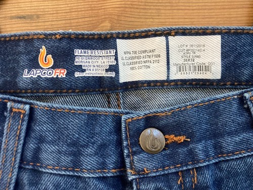 Lapco flammhemmende Jeans neu mit Etikett 38x32 klassifiziert UL NFPA 2112 CAT2 - Bild 4 von 4