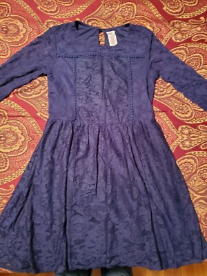 Child's Midnight Blue long sleeve Easter Dress (16) | eBay