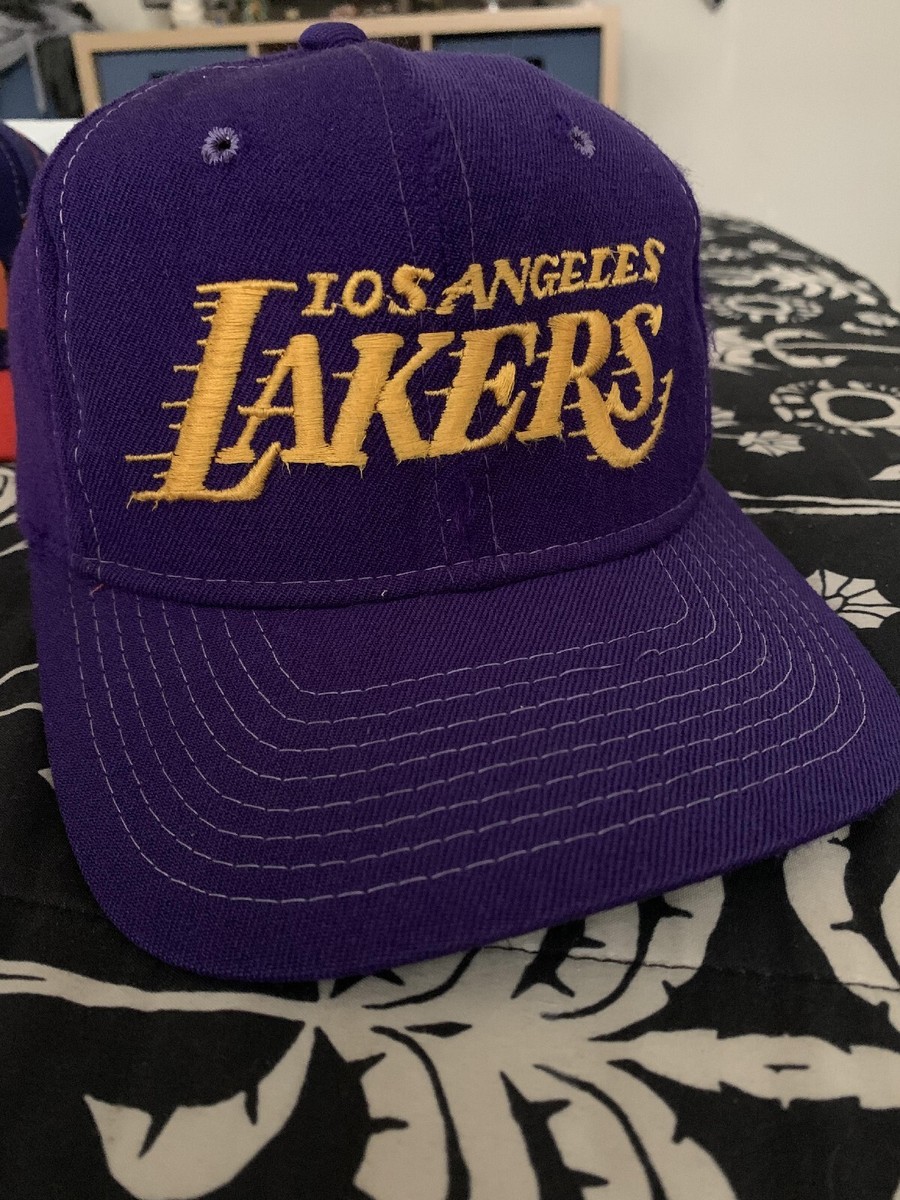 Vtg 90s NBA Los Angeles Lakers Sports Specialties Script Snapback