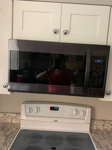 samsung microwave over the range black stainless