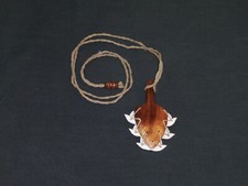 Hawaii Koa Wood  Shark Tooth Necklace - Hand Made - Beautiful - LOW Price