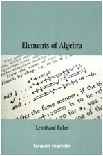 Euler's Elements of Algebra, Euler, Sangwin 9781899618798 Fast Free Shipping-,