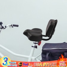 Bike Saddle Seat w/ Backrest Bicycle Extra Wide Comfort Leather Cushion Soft Pad