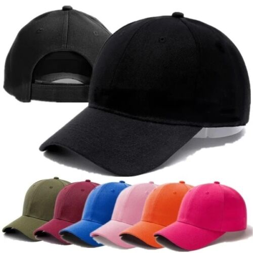 Unisex Cap Casual Plain Baseball Cap Adjustable Snapback Hats Boys Men Lady Cap - Picture 2 of 16