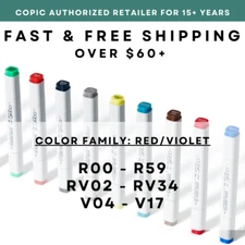 R00 - R59 RV02 - RV3 V04 - V17* COPIC Original Marker - U.S. Authorized Retailer