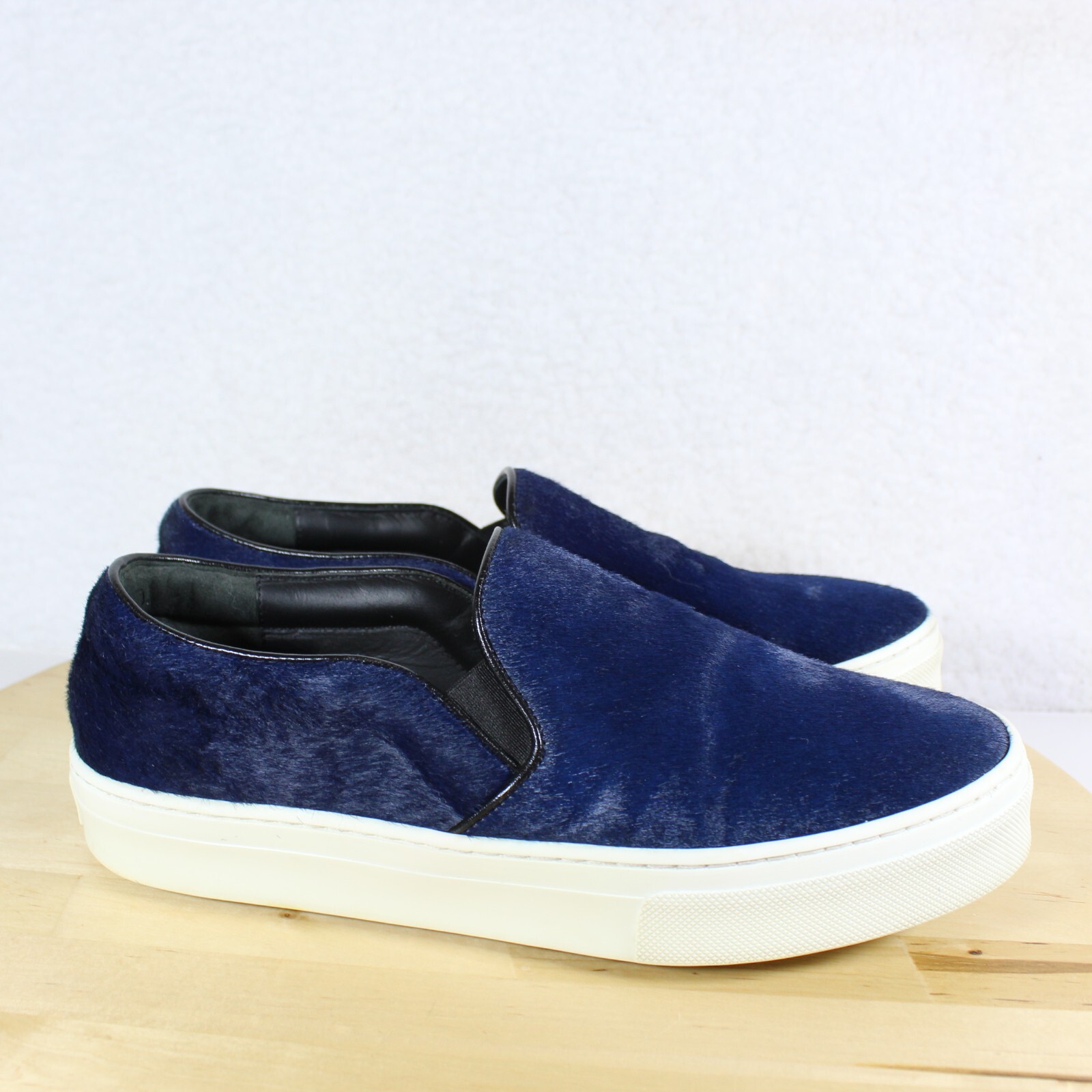 PONY Sneakers Celine 37 5 donna 7 5 nere capelli di cavallo slip on minimalista design di lusso