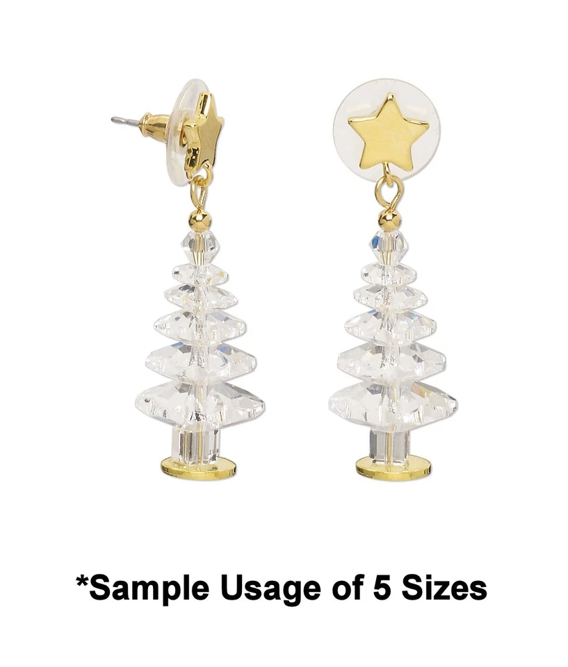 Mezcla de Cuentas, 20 AB Transparente Flor Margarita Vidrio Cristal Cuentas de 5 Tamaños Graduados Foto 3 de 3