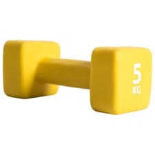 Kurzhantel 5kg Gelb Fitness Hantel Neopren Rutschfester Gummibezug Pure2Improve