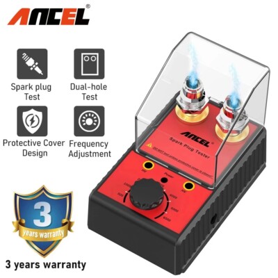 Spark Plug Tester Dual Hole Diagnostic Tool 12V Gasoline Car Ignition Analyzer
