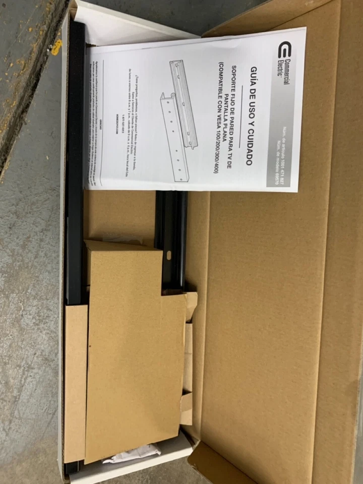 Soporte de pared fijo para TV de 20" a 57" eléctrico comercial interior/exterior sin pernos Foto 3 de 4