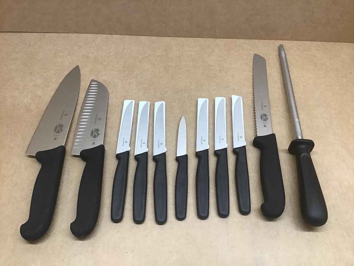 Victorinox 4150513US1 Fibrox Pro 13-Piece Swivel Knife Block Set