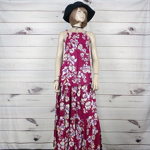 Maxi Dress Garden Party Red Floral 