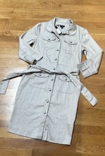 NWT Talbots Shirt Dress Long Sleeve Button Tan Khaki Belted Work Business 6P
