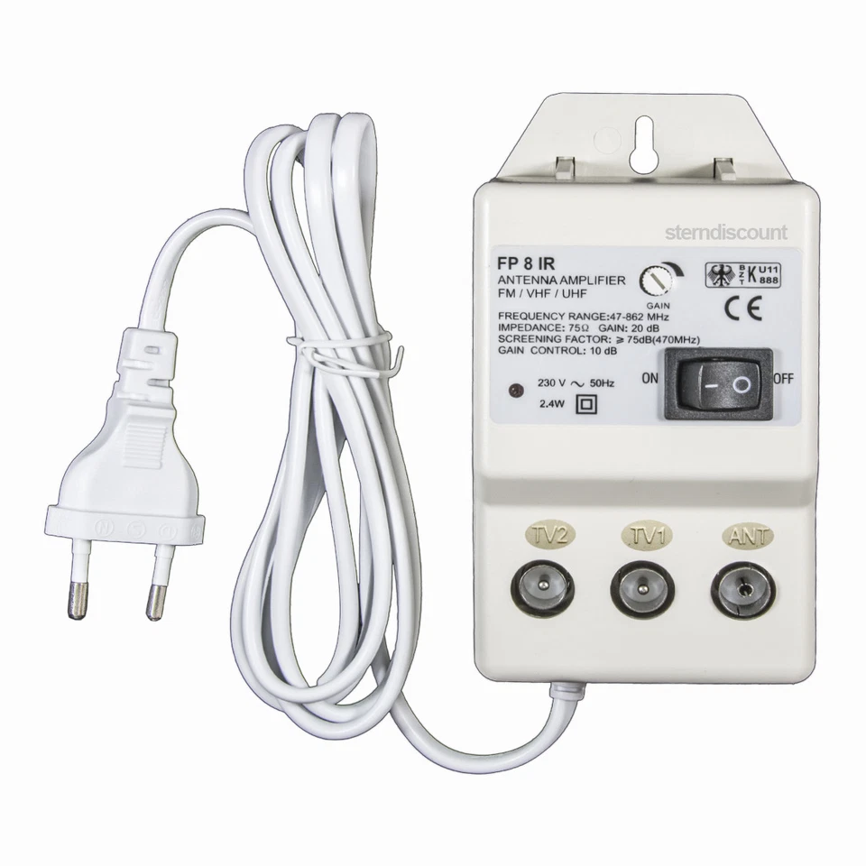 TV Antennenverstärker | 2 Geräte | HDTV 4K | DVB-C /T2 Signal Verstärker 20dB FP - Bild 2 von 4