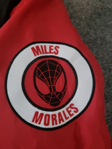 Marvel Spiderman spiderverse Miles Morales bomber jacket XS NWT BoxLunch Exclsv image 4