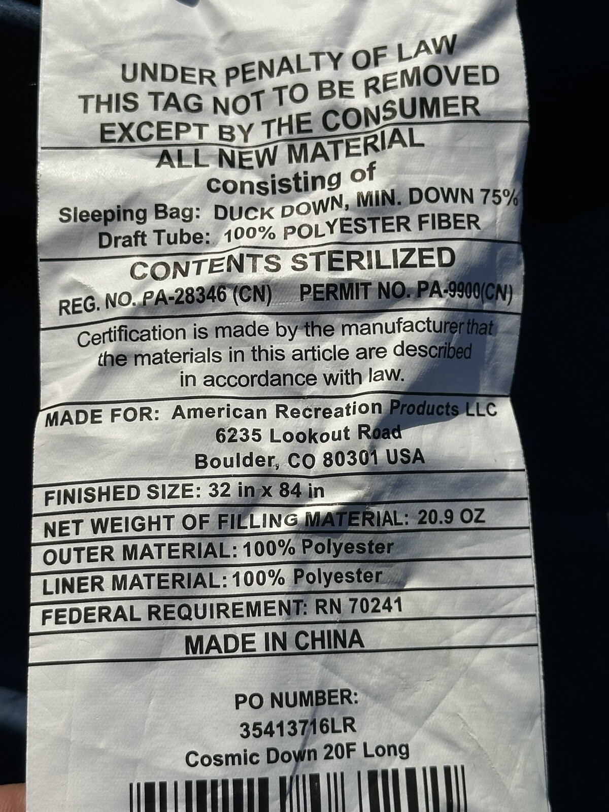 Kelty Cosmic Down 19 f Degree 600 fill sleeping bag Dridown eBay