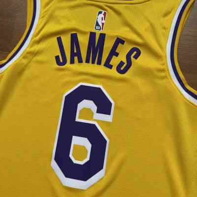 LA LAKERS NIKE #6 LEBRON JAMES SWINGMAN ICON EDITION SIZE 