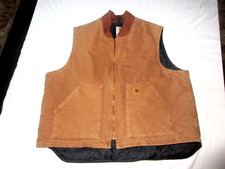 Vintage Carhartt Mens Vest Quilt Lined Arctic 2XL XXL Duck Tan RN 14806