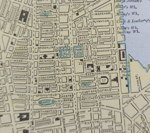 Vintage 1899 BOSTON MASSACHUSETTS Map 11"x14" Old Antique Original CHARLESTOWN - 第 10/13 張圖片
