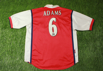ARSENAL LONDON ADAMS 1998/1999 FOOTBALL SHIRT JERSEY HOME NIKE