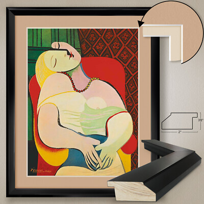 32W''x40H'' THE DREAM by PABLO PICASSO - DOUBLE MATTE, GLASS and FRAME
