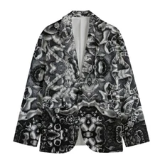 Rococo Cherub Blazer Cotton Sport Coat Cupid Baroque Jacket Cherubim Floral