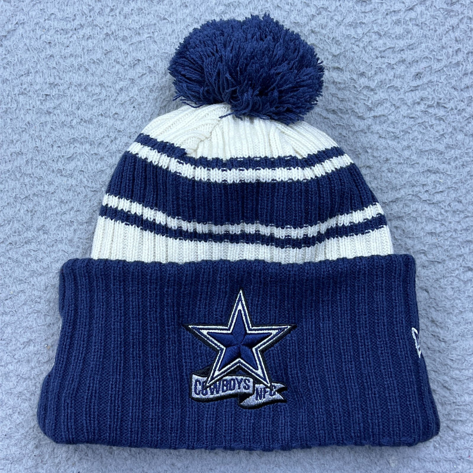 New Era Dallas Cowboys Beanie Hat Wool Blend Cap Adult OS Blue Star NFL Football