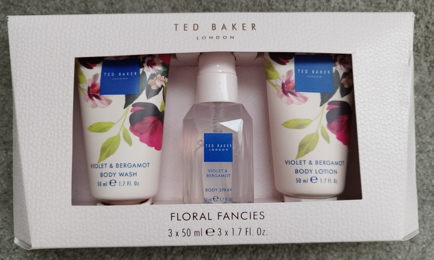 TED BAKER GIFT SET FLORAL FANCIES TRIO VIOLET AND BERGAMOT NEW eBay